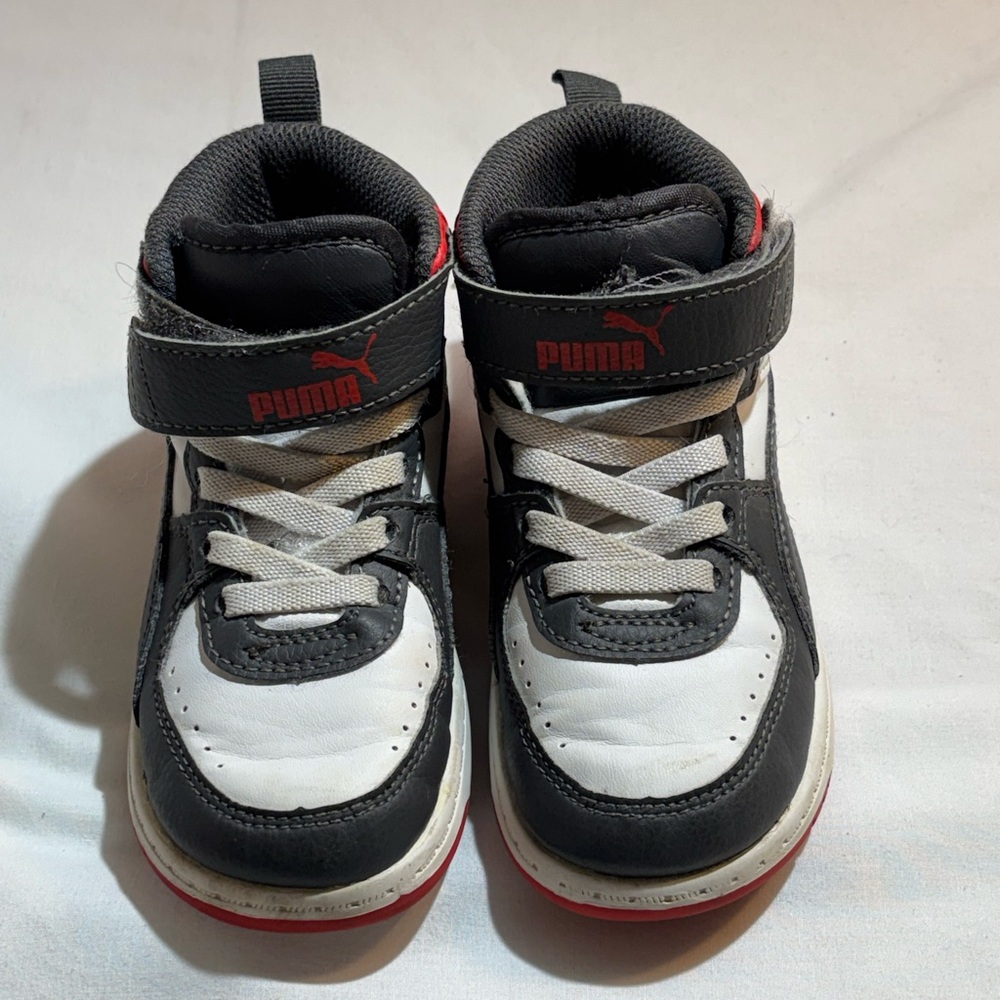 Puma Kids Black & White High-Top Sneakers Sz 9c